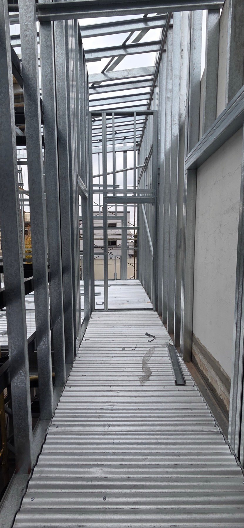 Entrepiso del segundo nivel en Steel Framing, obra R&V